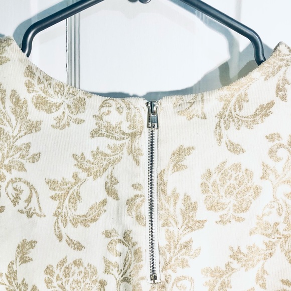 [ATHENA MARIE] Vintage Corduroy Gold-White Top - Picture 4 of 6